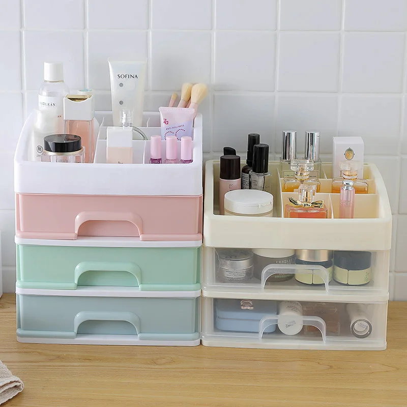 Настольный ящик для хранения пластиковые шкафы с 1 3 уровнями ящиков органайзер