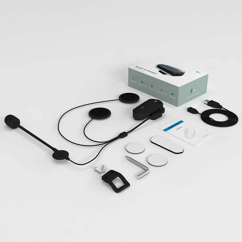 B35 Bluetooth 4,1+ EDR мотоциклетный шлем гарнитуры водонепроницаемый низкое потребление беспроводные наушники Поддержка FM радио