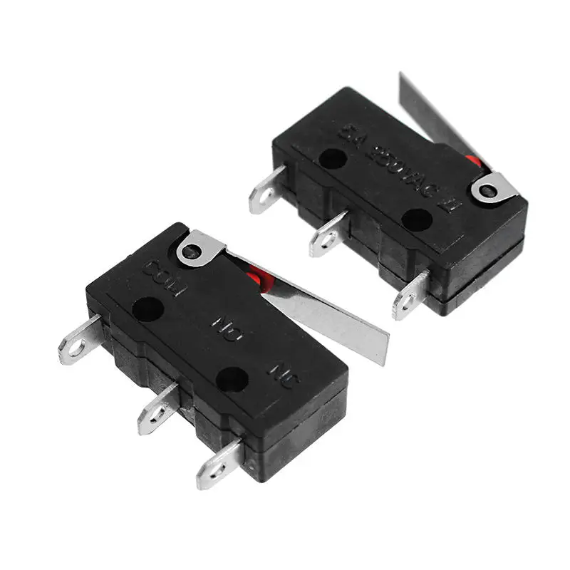 

10pcs 5A 250V 3 Pin Tact Switch Sensitive Microswitch Micro Switches Handle KW11-3Z Limit Switch