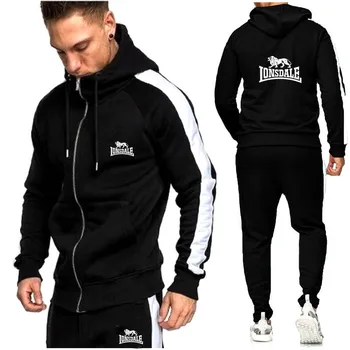 

New Fashion Men Set Zipper Hoodies+Pants Sets Male Tracksuit Men's Casual Slim Fit Sportswear Male Brand Sweat Shirts Clothing