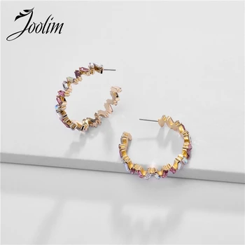 

Joolim Rainbow Colorful Hoop Earring Europoean Earring Wholesale Party Earring