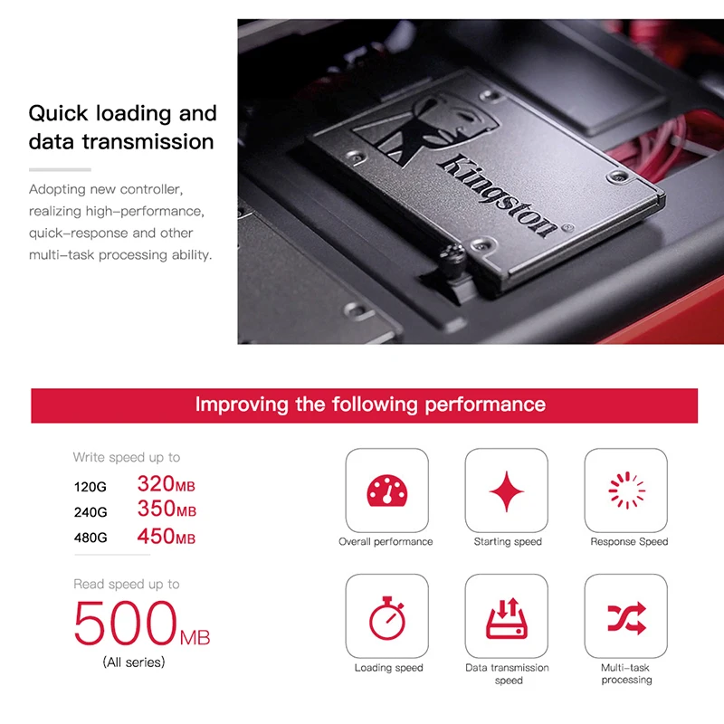 Kingston A400 SSD 120 ГБ 240 480 Внутренний твердотельный накопитель 2 5 дюймов SATA III HDD жесткий