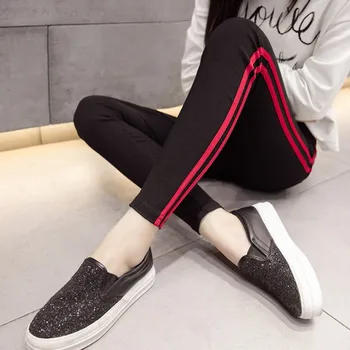 

Women's Tights Pants Sexy Slim Fit High Waist Side Striped Trousers Cozy Stretchy Skinny Pants 2020