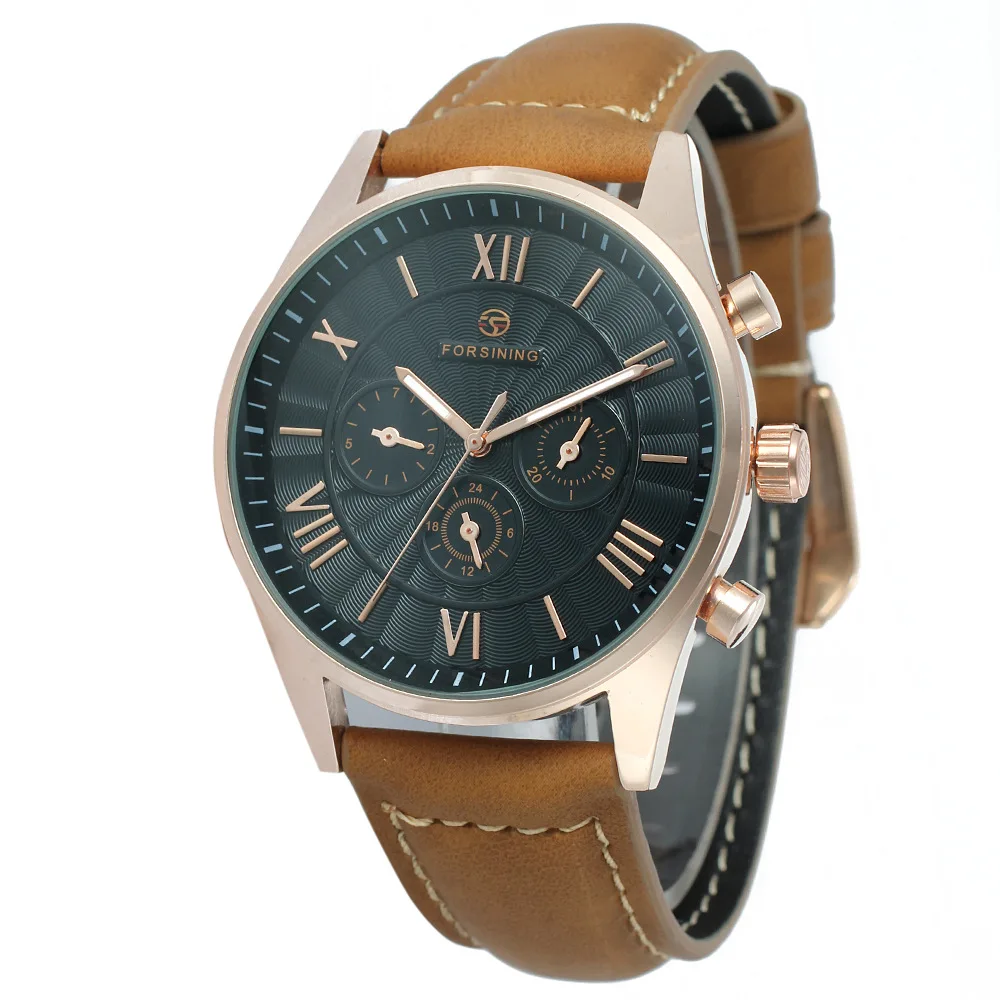 

Forsining Men Fashion Casual Tourbillon Week Month Fully Automatic Mechanical Wrist Watch