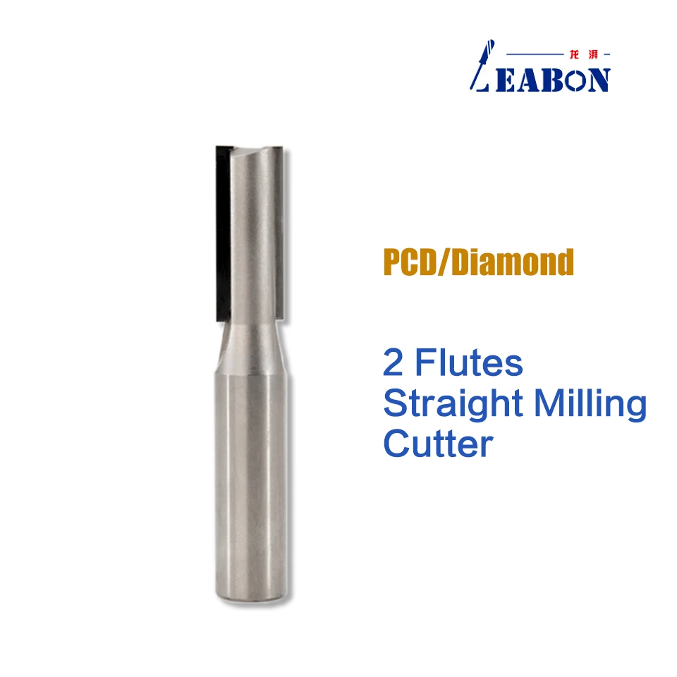1PcDoubleedgedDiamondStraightPCDEndMill2FlutesMillingCutter