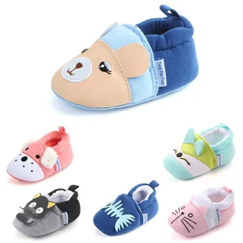 

2020 Cute Baby Thickening Warm Indoor Shoes Children Cotton Shoes Kids Home Slippers Boys Girls Cute Cartoon Shoes Slippers