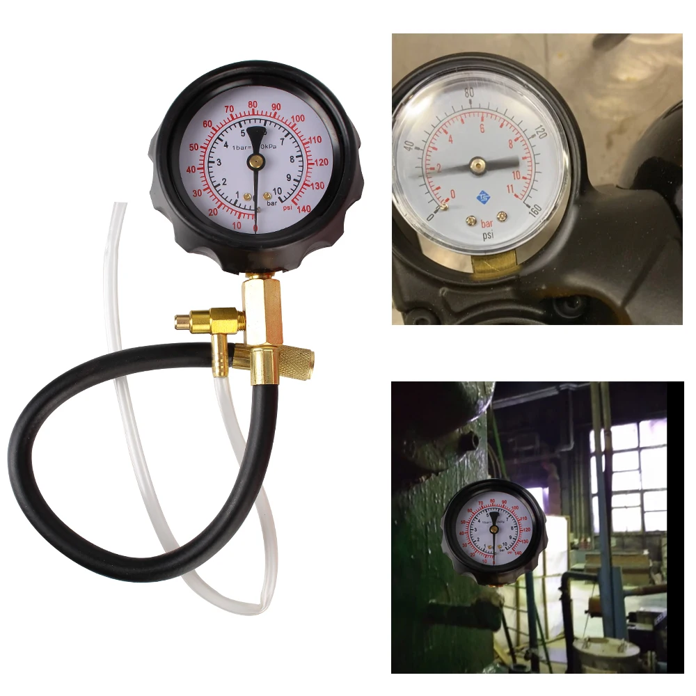 

Quick Coupling TU-114 Fuel Pressure Gauge Car Test Set For Fuel Injection Pump Tester Auto Diagnostics Tools 0~140psi 0~10bar