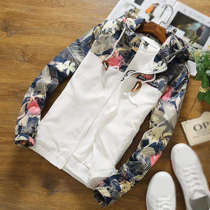 

Men's Tops Autumn Winter Camouflage Floral Coat Fashion Casual Loose Slim Fit Jacket Hooded Cardigan