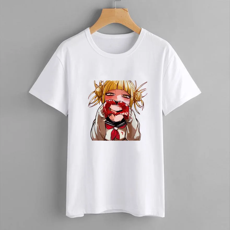Футболка с японским аниме принтом женская летняя одежда Tumblr Мода Senpai мультфильм Harajuku графическая Повседневная футболка Femme - Цвет: 9