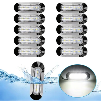 

10pcs Marker With Screws Lights 3.8x1.3x0.78inch Sealed Lamps Waterproof