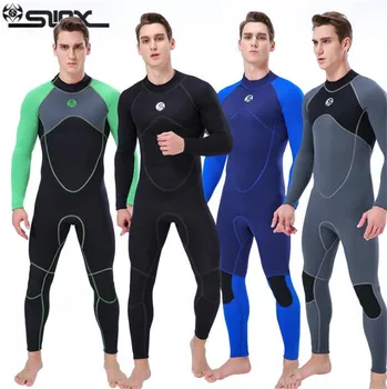 

SLINX 3mm Men Full Body Neoprene Triathlon Wetsuit Scuba Diving Wet Suit for Surfing Snorkeling Spearfishing 4 Colors S-XXXL