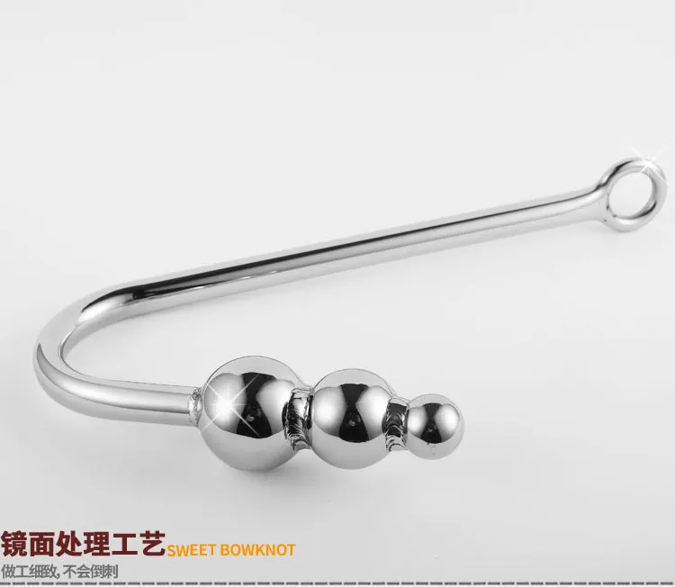 Металл Нержавеющая сталь три шара Анальный крюк Секс-товары для взрослых пар игрушка для игры на заднем дворе
