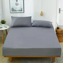 Waterproof Mattress Cover Bedding Linens Breathable Bed Sheet with An Elastic Band King Queen Full King Fitted Sheet Bedsheet