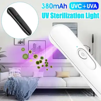 

UVC LED Lamp Sterilizer 20s Portable UV Light Sterilization Lamp 5V UV Disinfection Lights For Home Kitchen Bedroom Germicidal