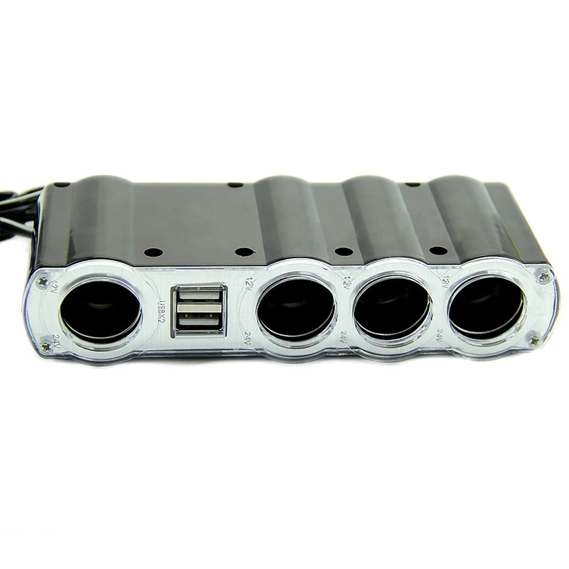 4 способа мульти разъем авто разветвитель автомобильного прикуривателя USB адаптер зарядное устройство