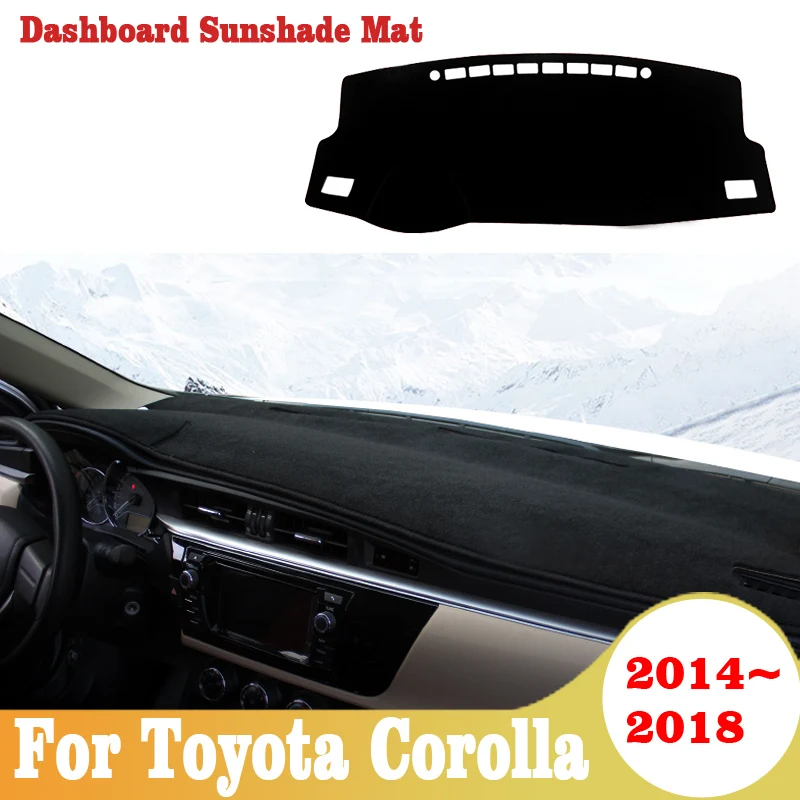 Car Dashboard Avoid light Pad Instrument Platform Desk Cover Mats Carpets Accessories For toyota corolla 2014 2015