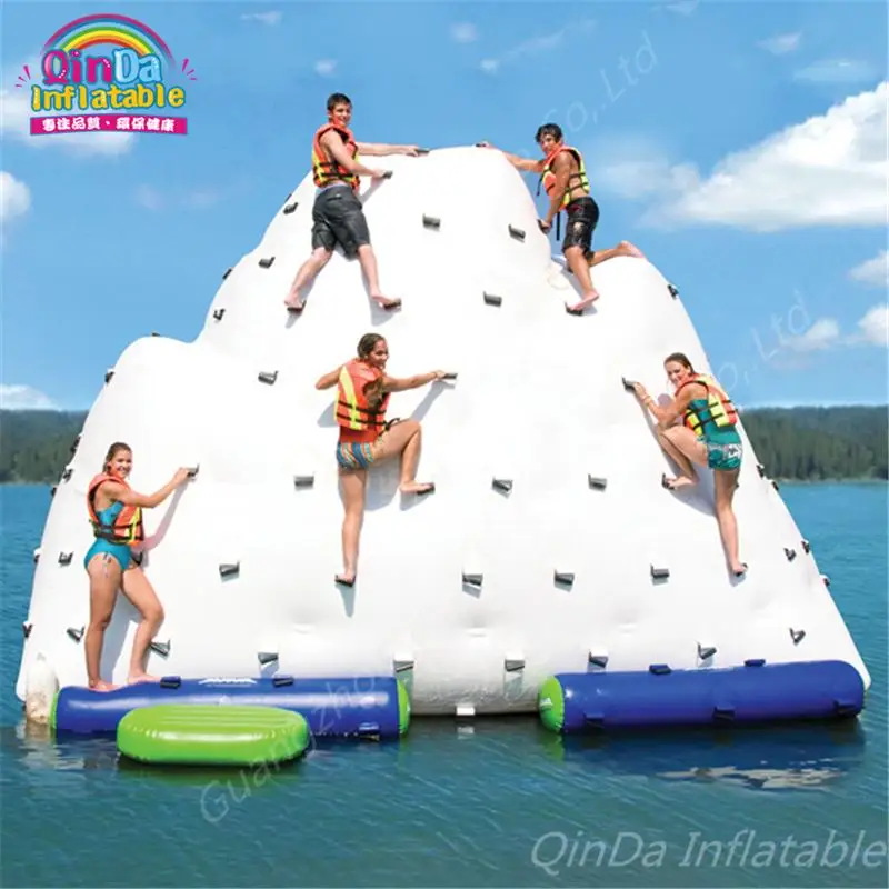 Float 5M*4M*4M Unicorn Water Park Inflatable Water Island,Inflatable Iceberg For Funny Games Inflatable Ice Tower Island,