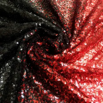 

Red and black gradient sequins fabric children's wear DIY dress performance drapery sequins fabric