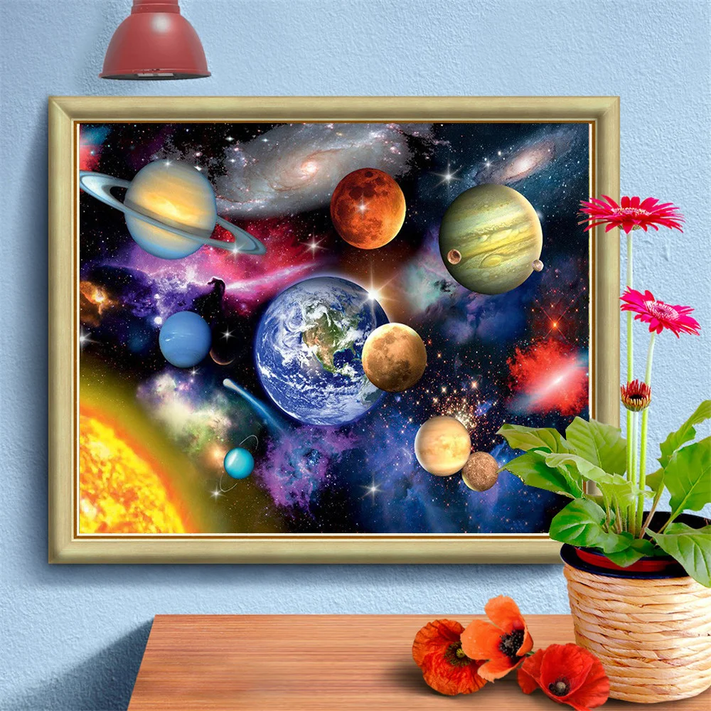 HUACAN 5D Diamond Painting Full Square Universe Scenery