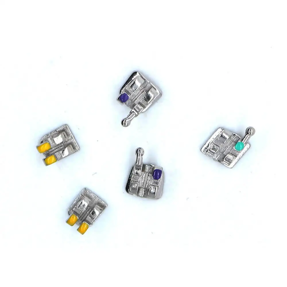 Orthodontic Brackets 1 Pack Metal Mini Roth Slot 022 345 3 Hooks Dental Braces For Teeth MBT 018 Dentist Materials Dentistry
