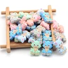 LOFCA Cat Silicone Beads 5pcs Infant Teether Silicone Baby Teething Beads Food Grade Nursing Chew Silicone Beads Baby Teether 1