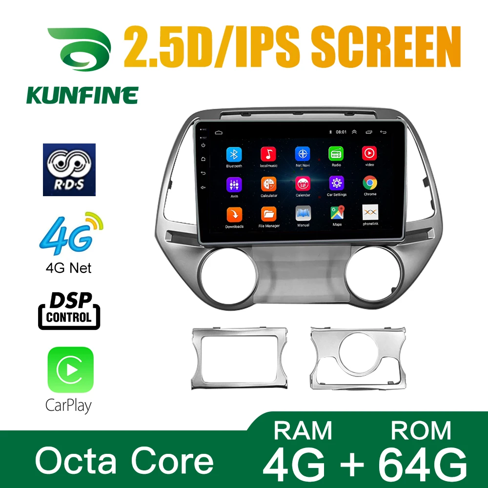 Octa Core 1024*600 Android 10 0 автомобильный DVD GPS-навигатор плеер Deckless стерео для HYUNDAI I20 2008-2013