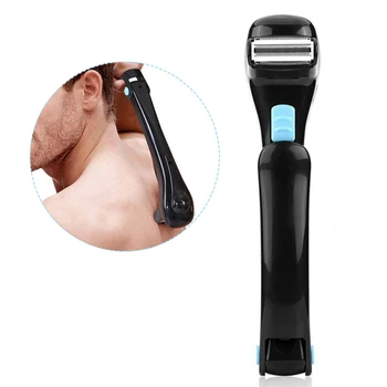 

Long Handle Electric Back Hair Shaver Men Foldable Shoulder Chest Hair Shaving Razor Handle Body Hair Trimmer Battery Powered