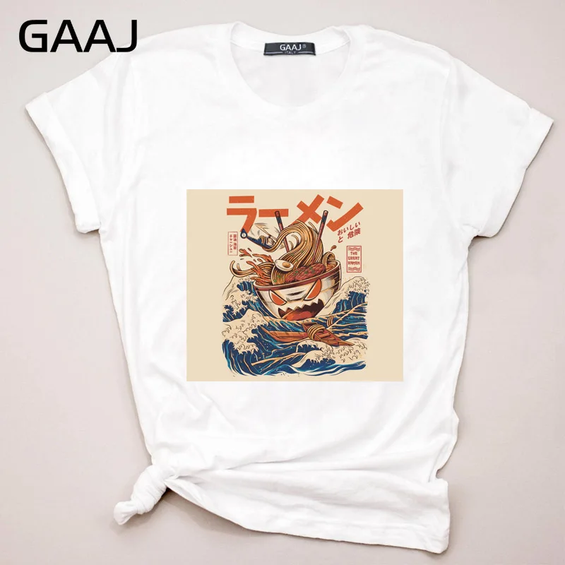 GAAJ, японская футболка с волнистым принтом, Женская Винтажная Футболка Ukiyo-e, Забавные футболки, топы, Harajuku, уличная одежда, Прямая поставка, женская - Цвет: 17