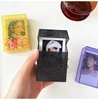 SKYSONIC Transparent Glitter 3 Inch Card Holder Idol Postcards Protective Storage Box Bus Photo Cards Album Collection Supplies 5