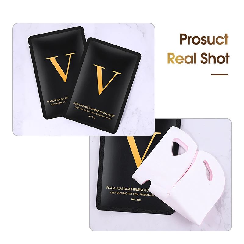 Mask 1 шт. лифтинговые маски для лица v-образная форма для лица тонкий подбородок проверка шеи лифта Очищающая маска подтягивание Лица гидрогель стройнее красота уход за кожей - Цвет: Mask