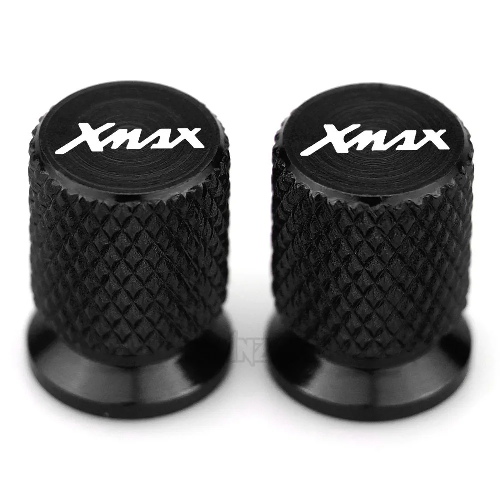 Black XMAX мотоциклетная шина клапан с ЧПУ алюминиевая шина воздушный порт стволовая крышка аксессуары для Yamaha XMAX 125 250 300 400 весь год - Цвет: Black