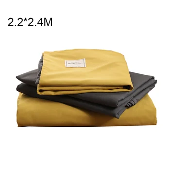 

4pcs Home Textile Double Colors Autumn Winter Patchwork Polyester Modern Thickened Warm Bed Sheet Pillowcases Duvet Cover Set