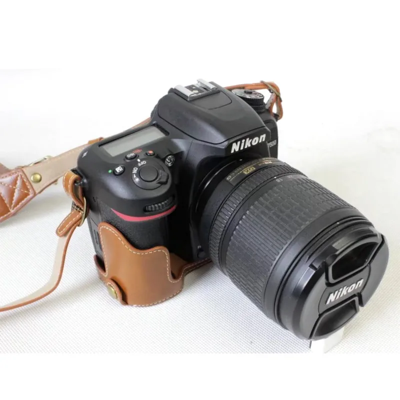 Роскошный винтажный Чехол-сумка для камеры Nikon D7500, сумка-чехол с ремешком+ мини-чехол+ легко открывающийся аккумулятор