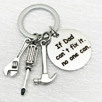 

Oeinin Simple Keychain Man If Dad Cant Fix It Key Holder Bags Unisex Letter Color Alloy Key Chain Pendant Accessories Porte Clef