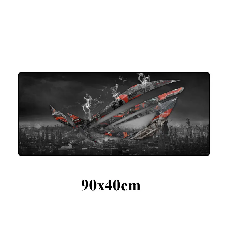 Мода 90x40 см большой ASUS игровой коврик для мыши Республика геймеров Клавиатура Pad Блокировка резиновая прокладка стол для портативного компьютера ноутбука коврик - Цвет: Синий