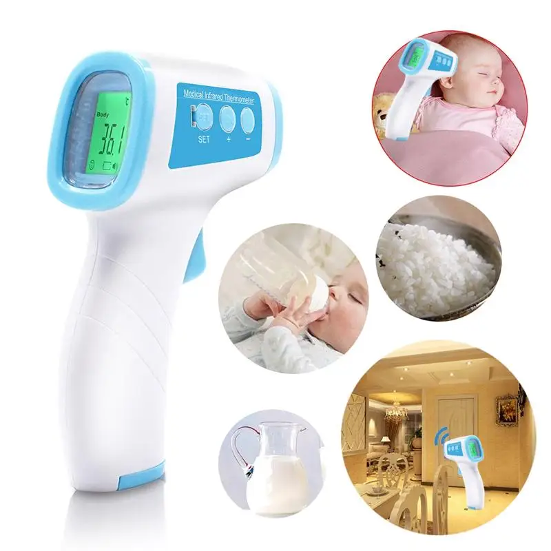 

Portable Forehead Electronic IR Multi-function Infrared Thermometer Non-Contact LCD Digital Temperature Fever Measurement Tester