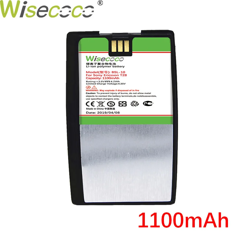 Wisecoco 1100 мАч BSL-10 Аккумулятор для телефона sony Ericsson T28 T29 T39 R520 R320 новейшее производство Высококачественная батарея
