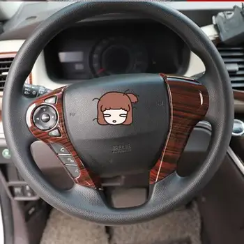 

Interior Wood Carbon Fibre Steering Wheel Decorated Mouldings For Honda Odyssey Accord 9 /9.5 Gen Crosstour CAA310