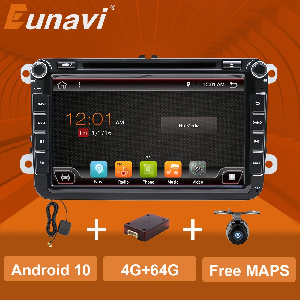 Автомагнитола Eunavi 2DIN Android DVD GPS плеер для VW Passat CC Polo GOLF 5 6 Touran EOS T5 Sharan Jetta Tiguan радио