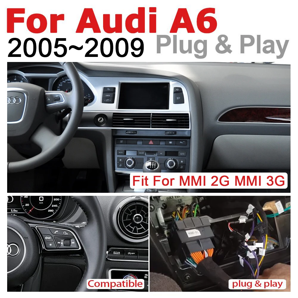 Автомагнитола 2 din gps Android навигация для Audi A6 4F 2005~ 2009 MMI AUX Стерео Мультимедиа сенсорный экран стиль радио