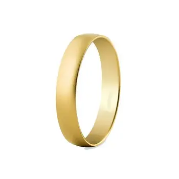 

18 K yellow gold satin engagement ring