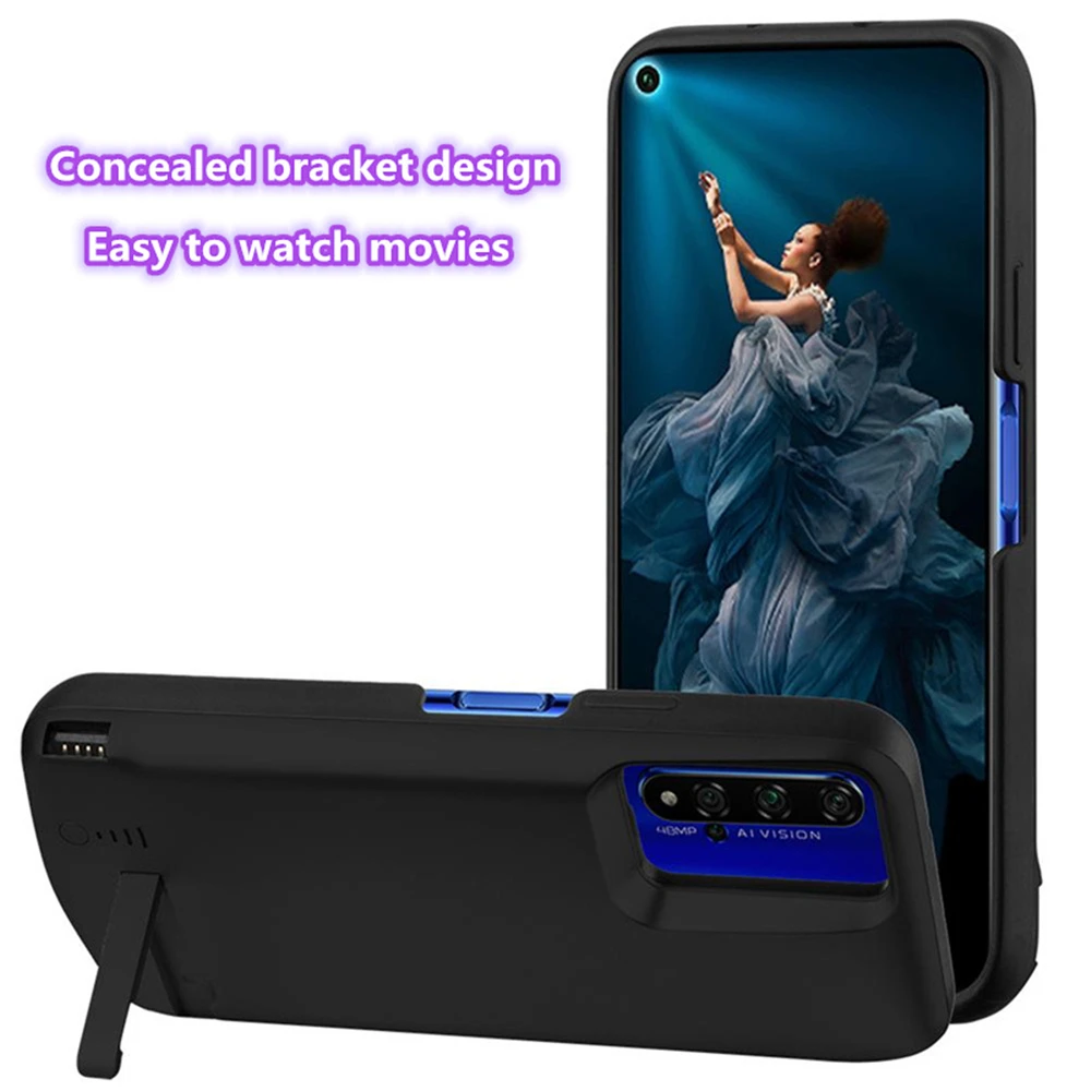 5000 мАч чехол для батареи для huawei Nova 5T внешний аккумулятор, дополнительный чехол для зарядного устройства, Подставка для зарядки, задняя крышка, чехол для питания s