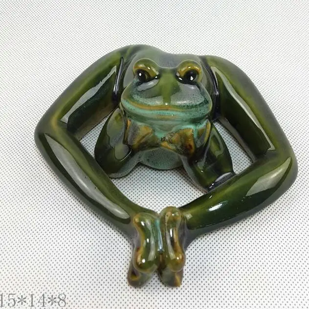 1 frog 3 шт. миниатюрные фигурки животных лягушек Сказочный Сад миниатюрный пейзаж из мха Diy Террариум статуэтки для украшения дома - Цвет: 1 frog