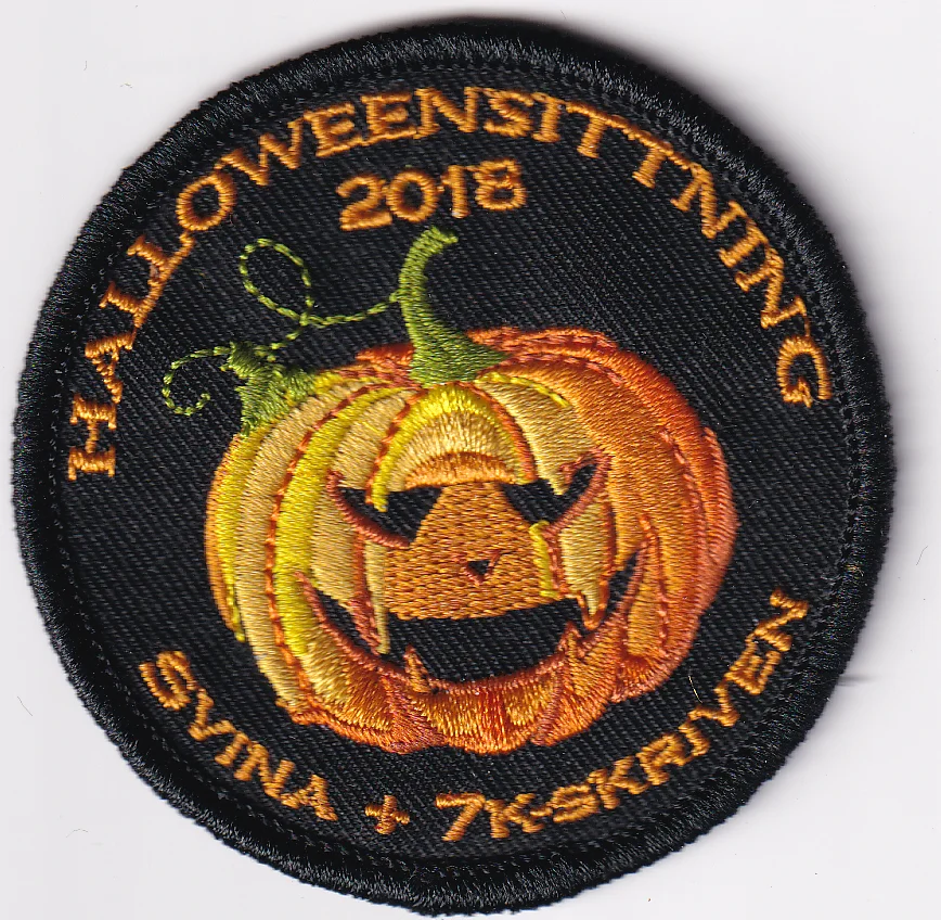 

Embroidery badge patch personalized customization display :halloweensittning