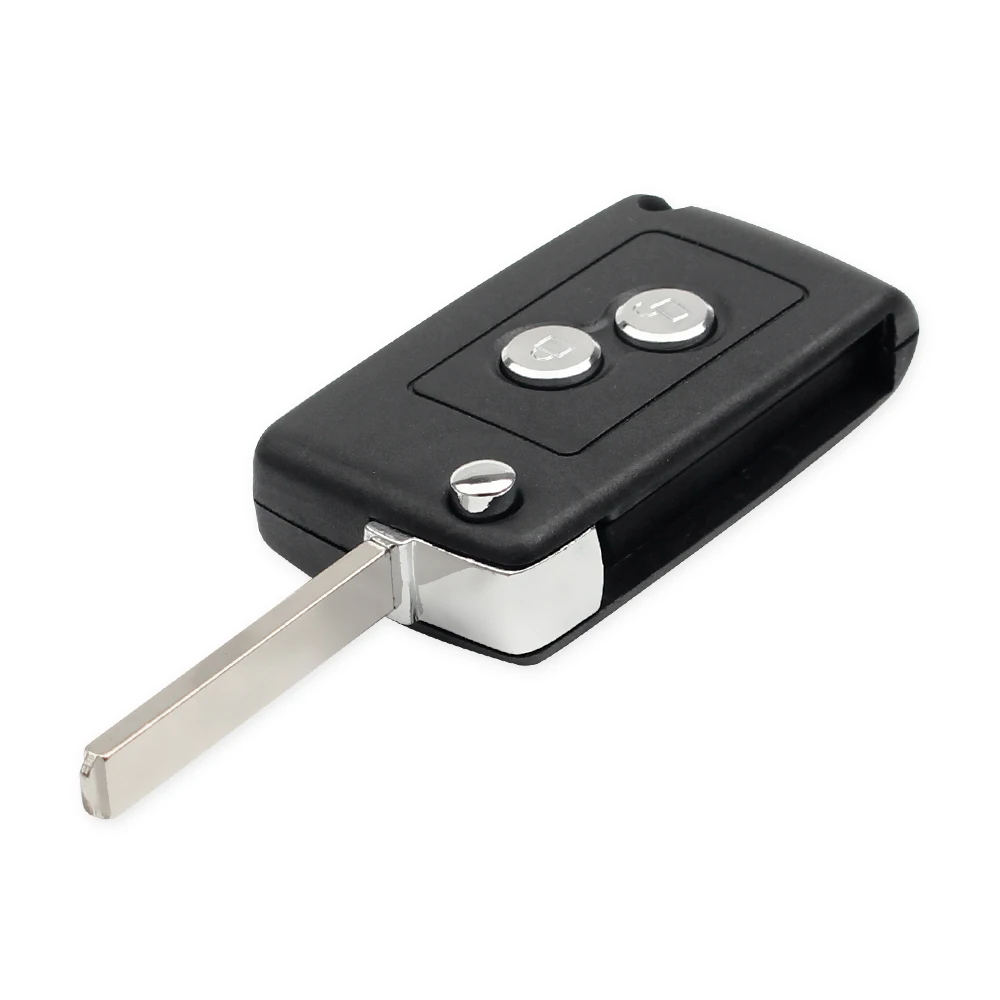 KEYYOU модифицированный Флип складной головка ключа для Toyota AYGO для Citroen C1 C3 для peugeot 307 VA2 лезвие запись Fob чехол с 2 кнопками