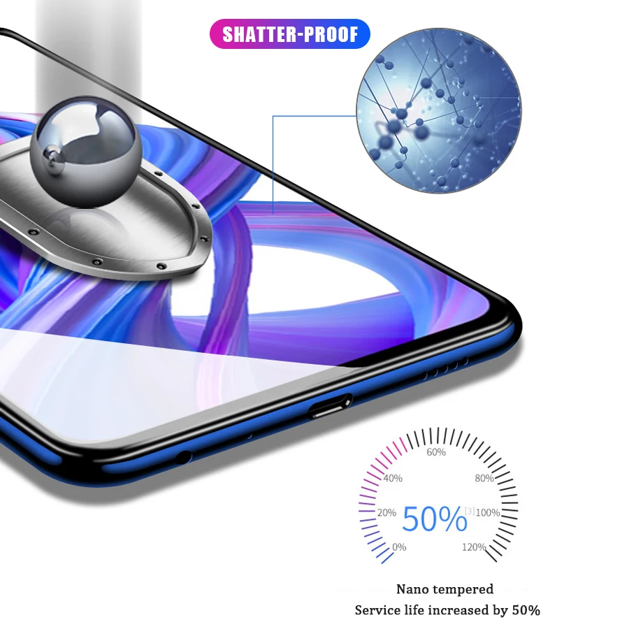 Защитное стекло VALAM из закаленного стекла для Huawei P smart Z полное покрытие huawei