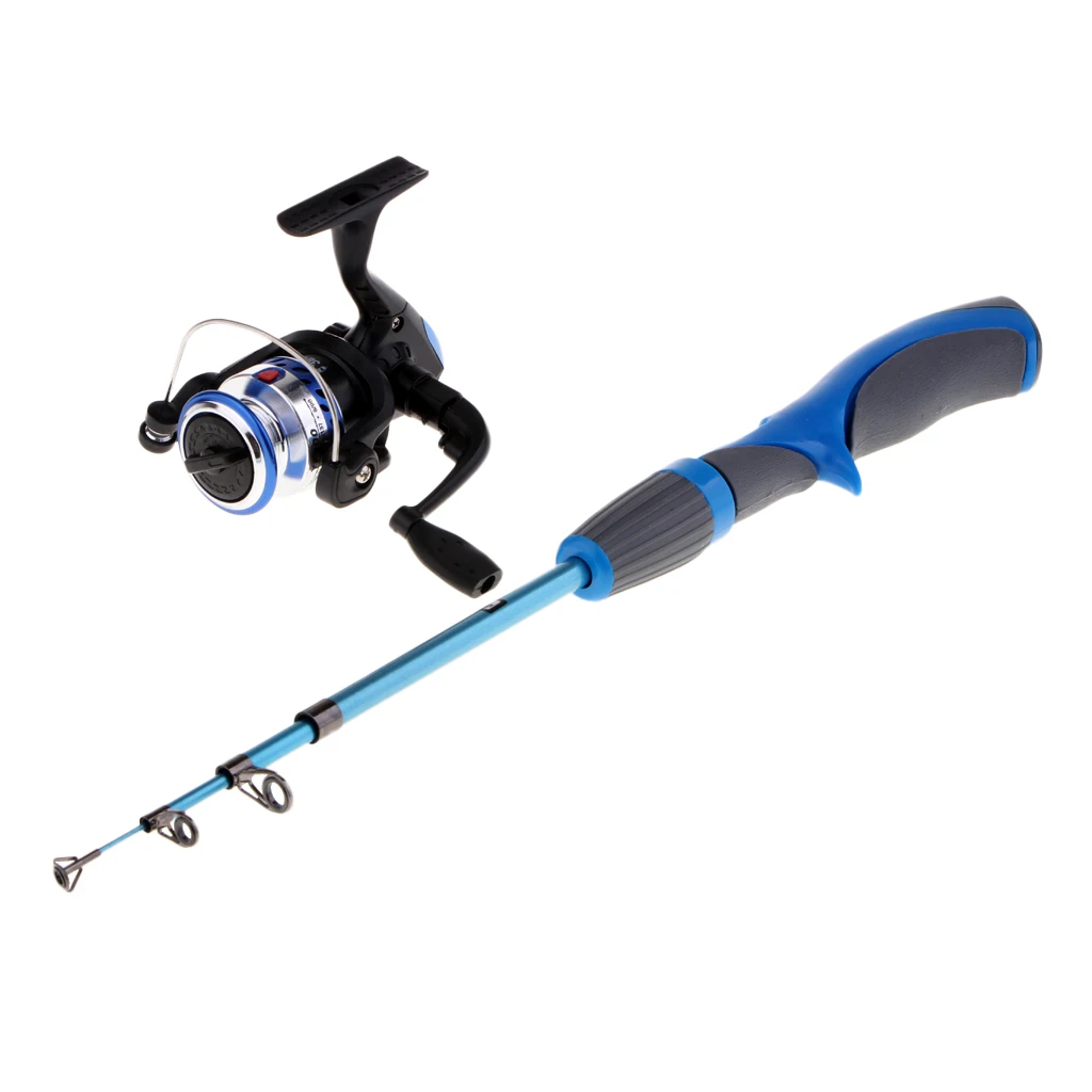 1.2m Ultra-Light Ice Fishing Rod and Reel Combo Super Hard Carbon Fiber Spinning Pole for Erch Fishing Lake Saltwater Freshwater