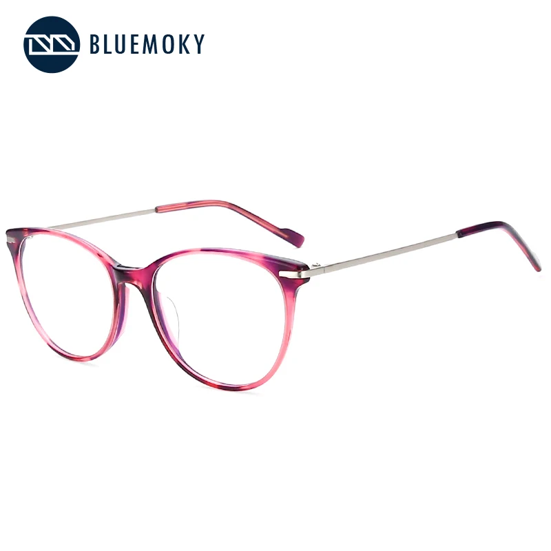 BLUEMOKY, оптические очки для женщин, очки, прозрачные поддельные очки, круглые очки, прозрачная оправа для очков BT3301 - Цвет оправы: 003