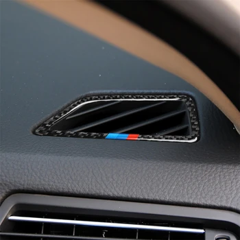 

Carbon Fiber Car Interior Decoration Dashboard Air Condition Vent Frame Trim Cover Stickers for BMW 5 Series F07 5GT 2010-2016