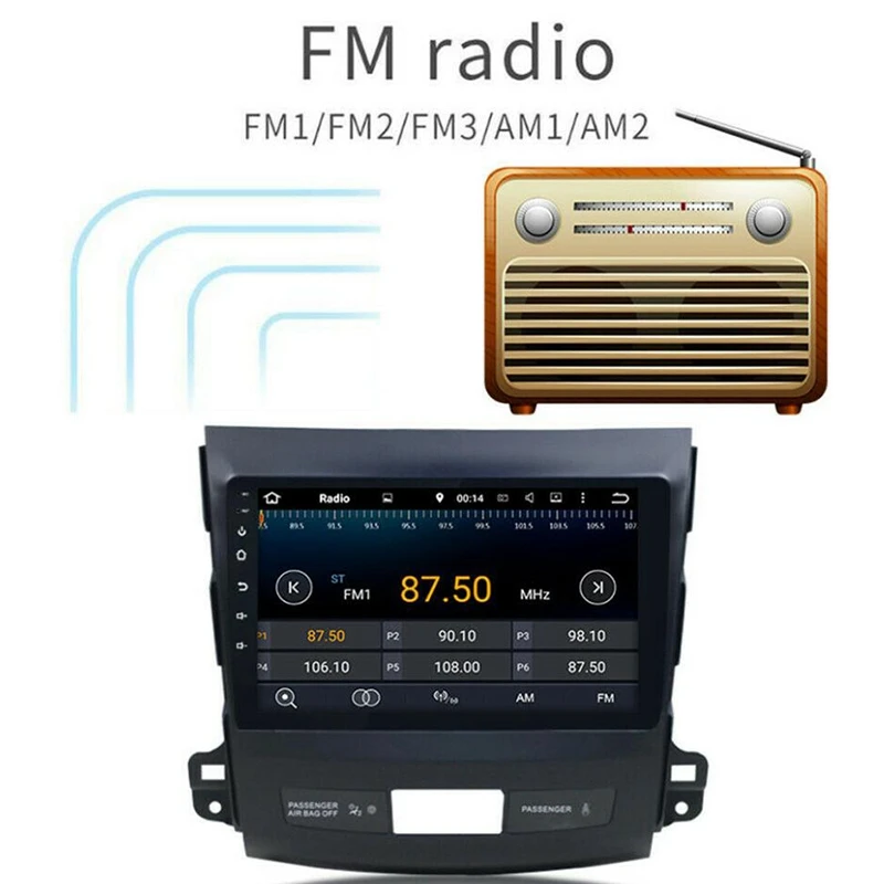 Android 9,0 автомобильный Dvd Gps мультимедийный плеер радио для Mitsubishi Outlander 2006- peugeot 4007/Citroen C-Crosser 2.5D